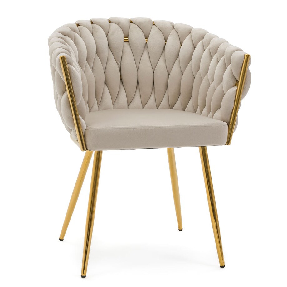 Krzesło tapicerowane welurowe do salonu jadalni ROSA GOLD kaszmir