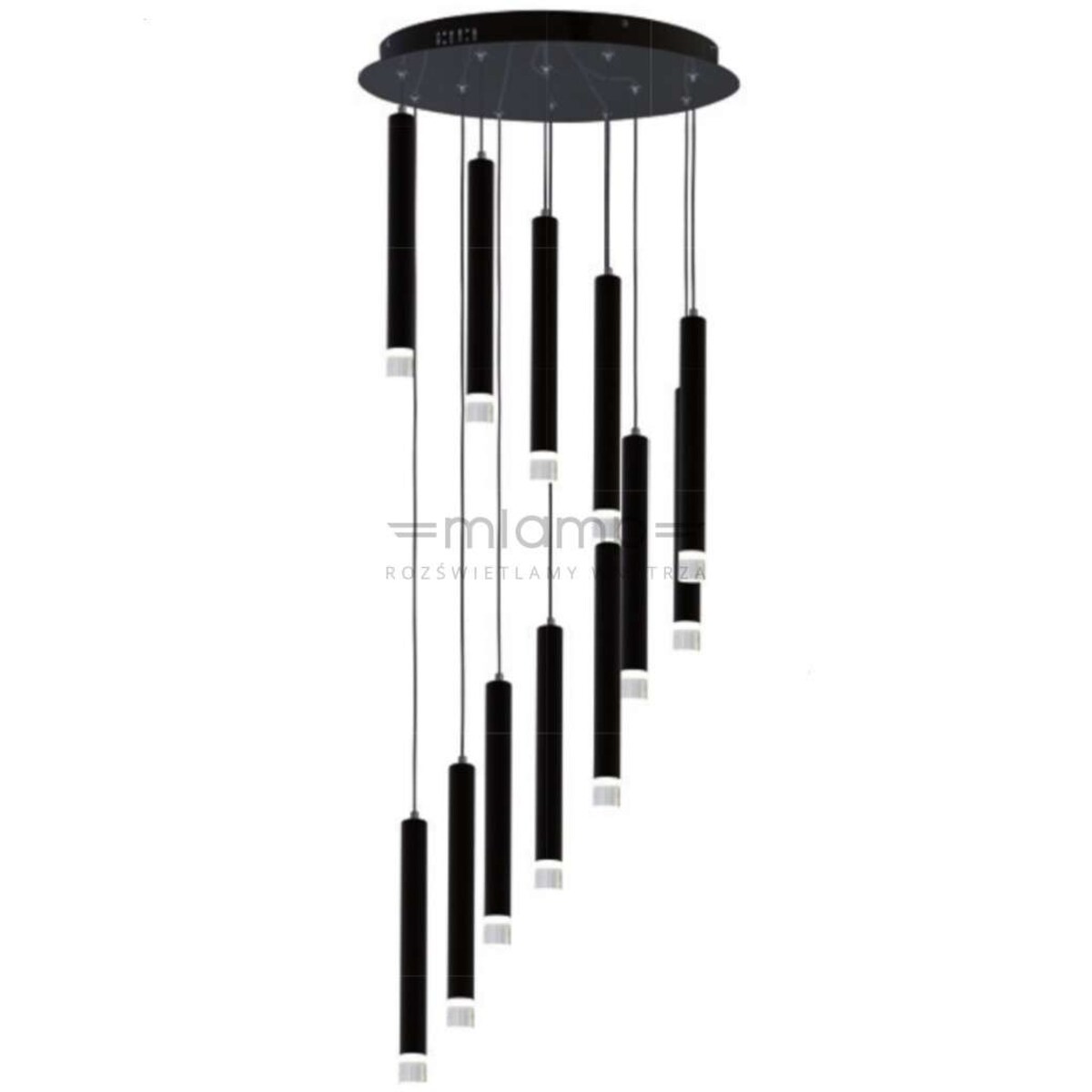 Wisząca LAMPA industrialna CARBON ML6161 Milagro metalowa OPRAWA kaskada LED 12W 4000K ZWIS loftowy czarny