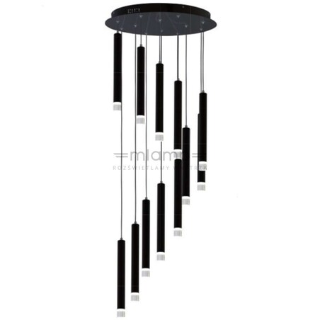 Wisząca LAMPA industrialna CARBON ML6161 Milagro metalowa OPRAWA kaskada LED 12W 4000K ZWIS loftowy czarny