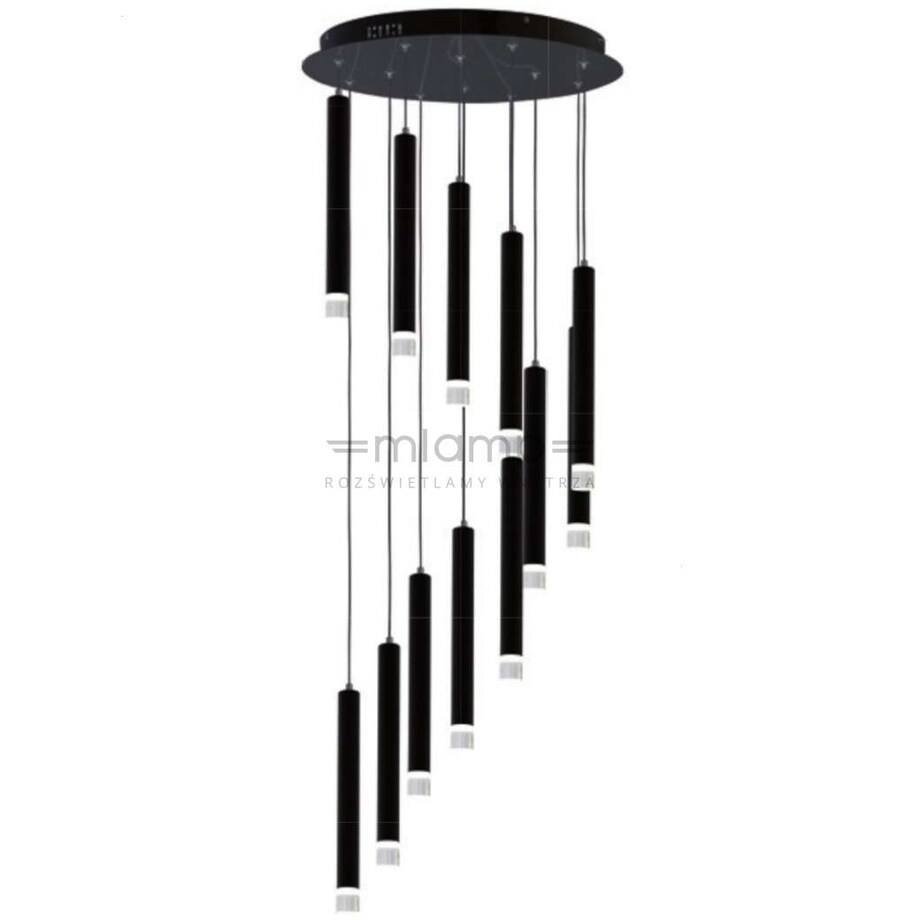 Wisząca LAMPA industrialna CARBON ML6161 Milagro metalowa OPRAWA kaskada LED 12W 4000K ZWIS loftowy czarny