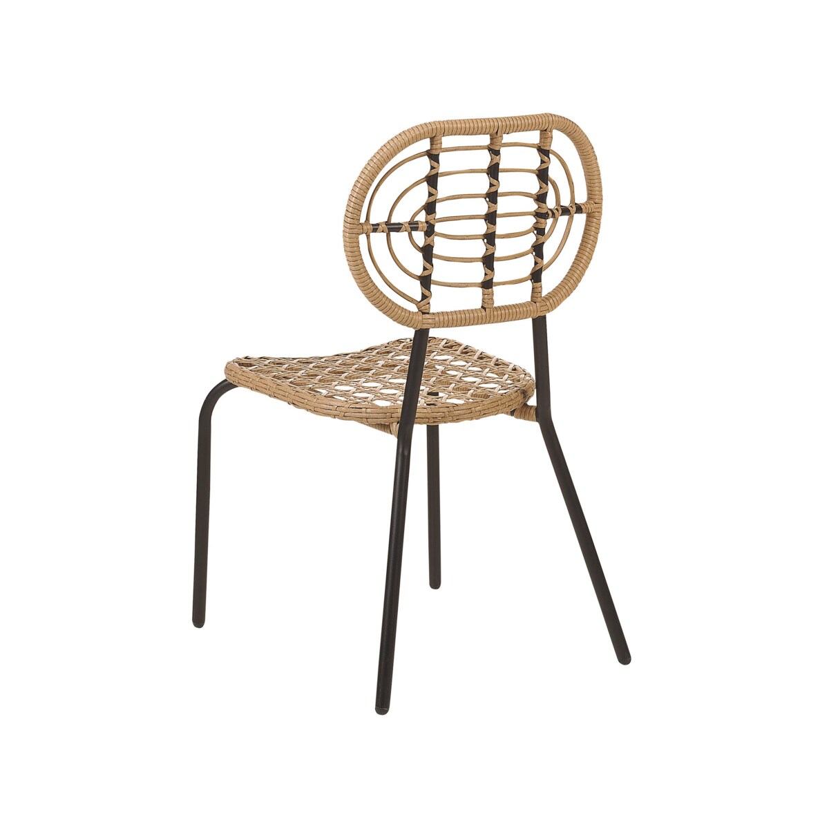 Zestaw 4 krzeseł z technorattanu naturalny PRATELLO