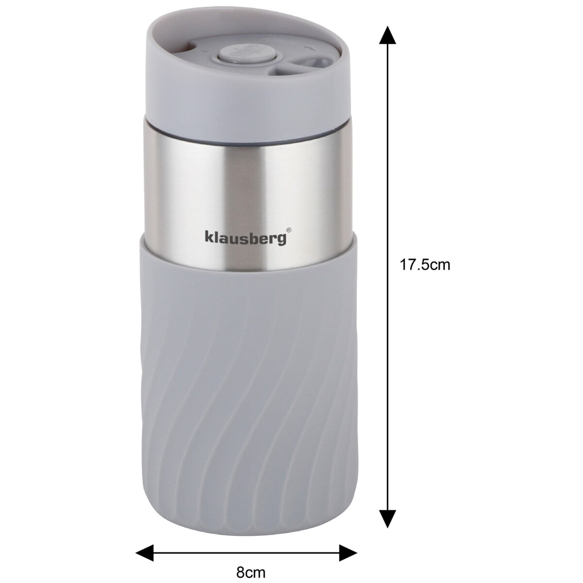 Kubek termiczny 300ml KLAUSBERG szary