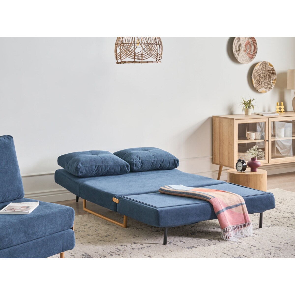 Sofa rozkładana dla 2 osób JERSLEV Niebieski
