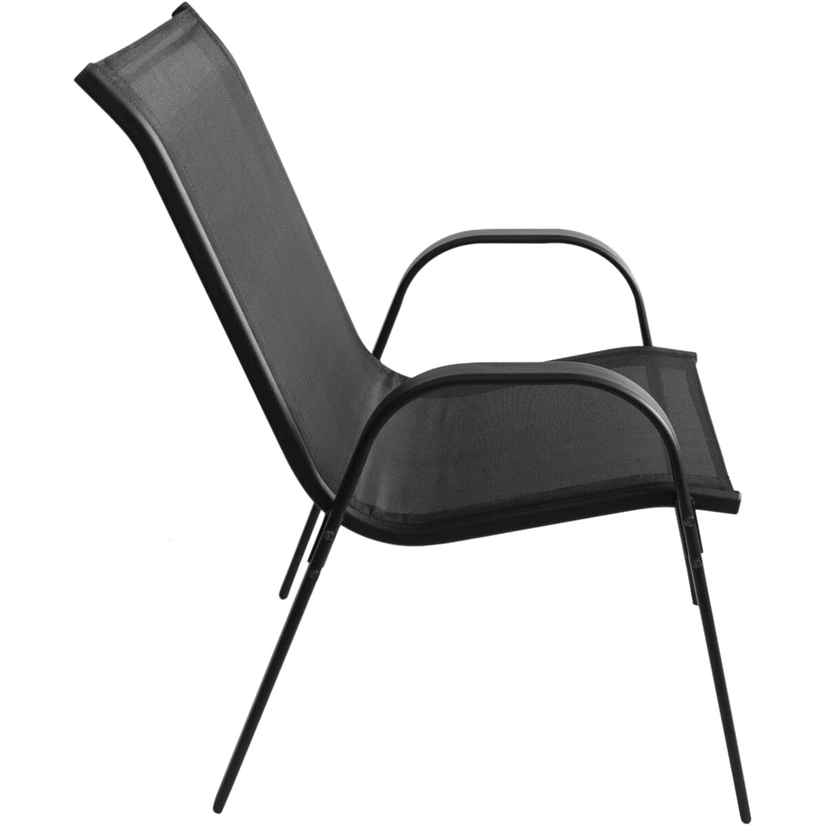 Stół Kwadrat Island 70Cm + 4X Krzesło Sofia Czarne