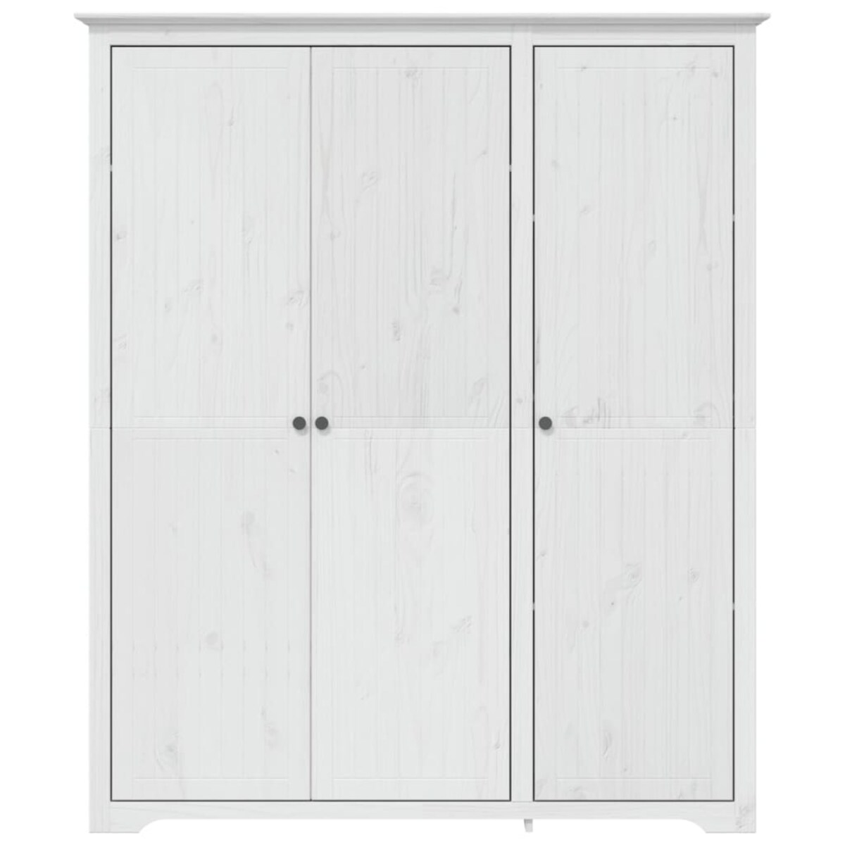 vidaXL Szafa BODO, biała, 146x53,5x173 cm, lite drewno sosnowe