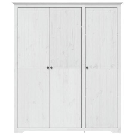 vidaXL Szafa BODO, biała, 146x53,5x173 cm, lite drewno sosnowe