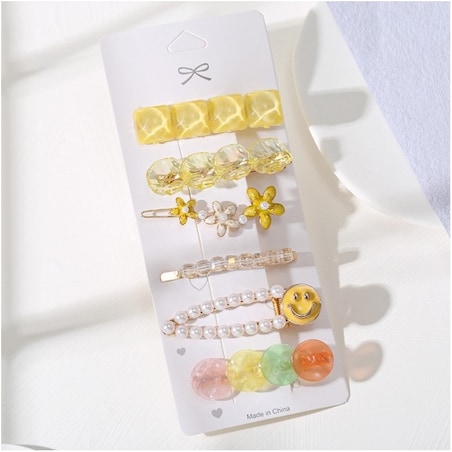 Zestaw 6 sztuk zdobionych Eleganckich Spinek do włosów SP398