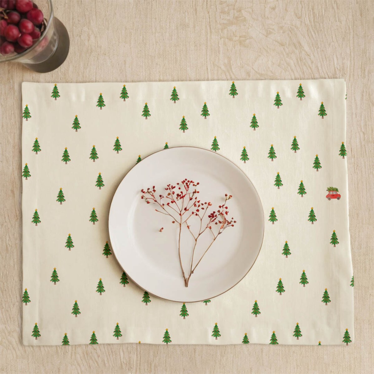 Podkładki świąteczne - Minimalistyczny las