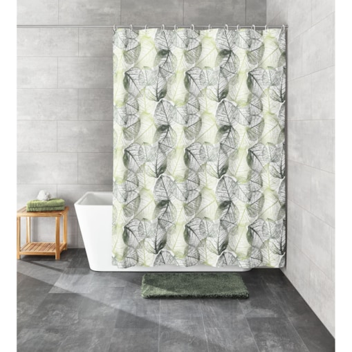 Kleine Wolke Selva Zasłona prysznicowa Zielony 180x200 cm