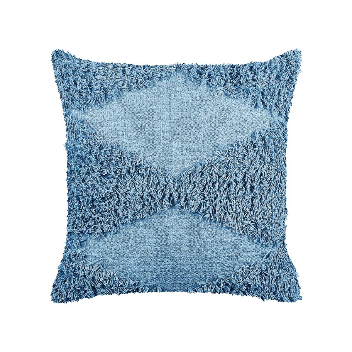2 poduszki dekoracyjne bawełniane tuftowane 45 x 45 cm niebieskie RHOEO