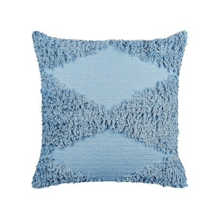 2 poduszki dekoracyjne bawełniane tuftowane 45 x 45 cm niebieskie RHOEO