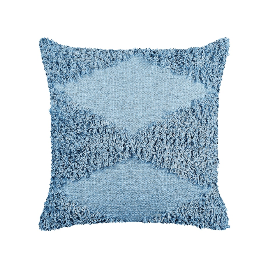 2 poduszki dekoracyjne bawełniane tuftowane 45 x 45 cm niebieskie RHOEO