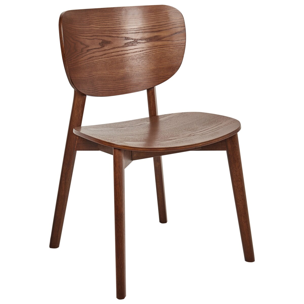 Zestaw 2 krzeseł do jadalni OVERLY Drewno kauczukowe Ciemne drewno