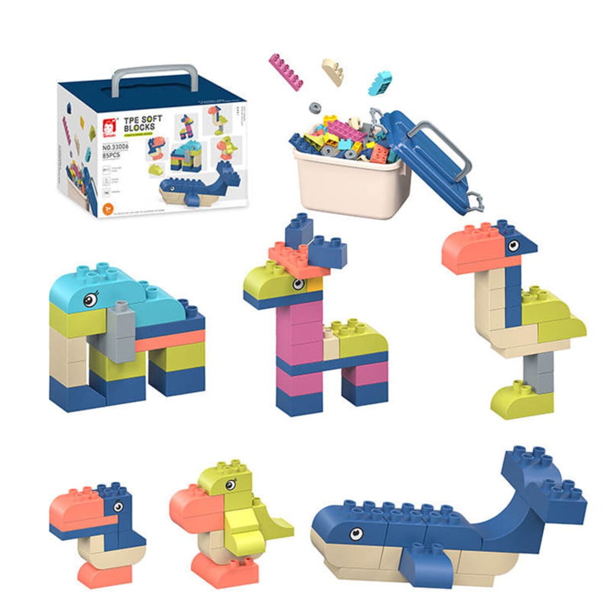 SOFT blocks - miękkie klocki konstrukcyjne 85 elementów