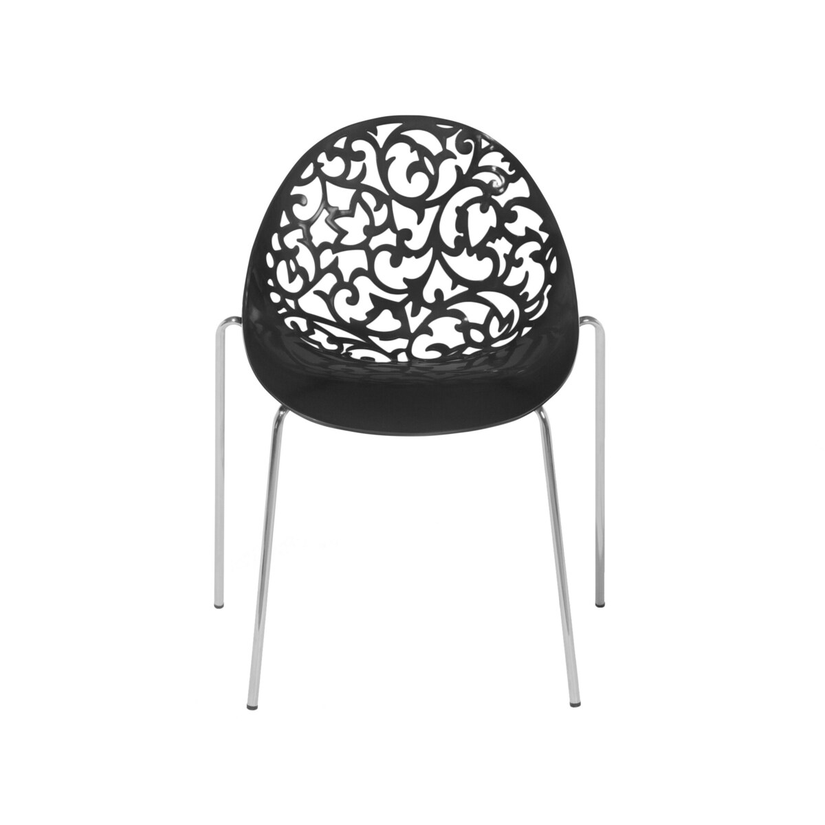 Zestaw 4 krzeseł do jadalni czarny MUMFORD