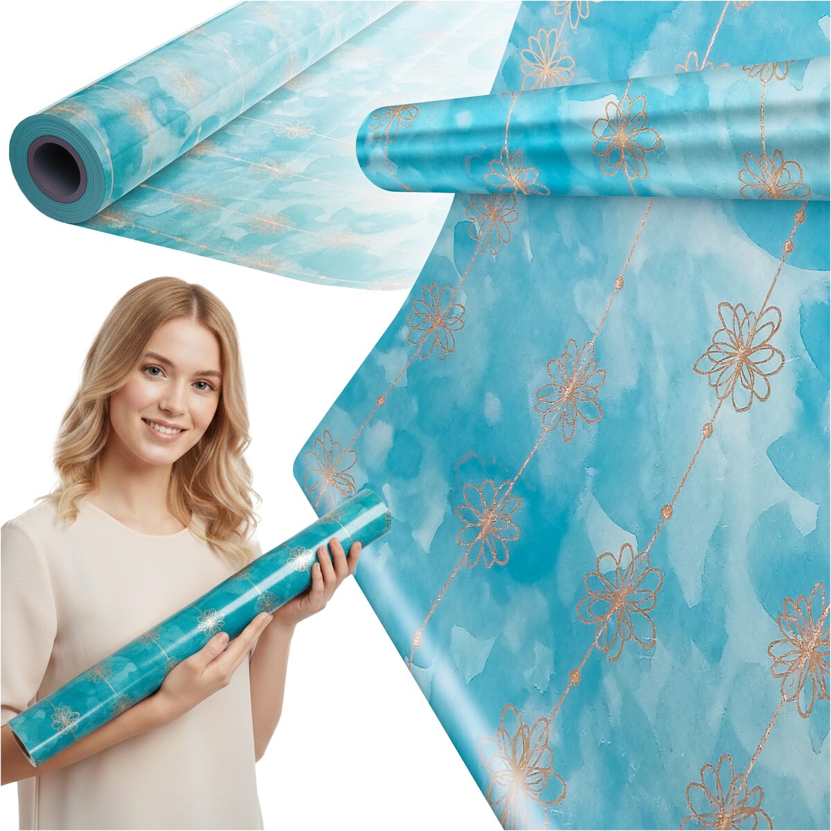 Papier do pakowania prezentów 25 METRÓW MEGAROLKA Świąteczny Do Paczek Ozdobny