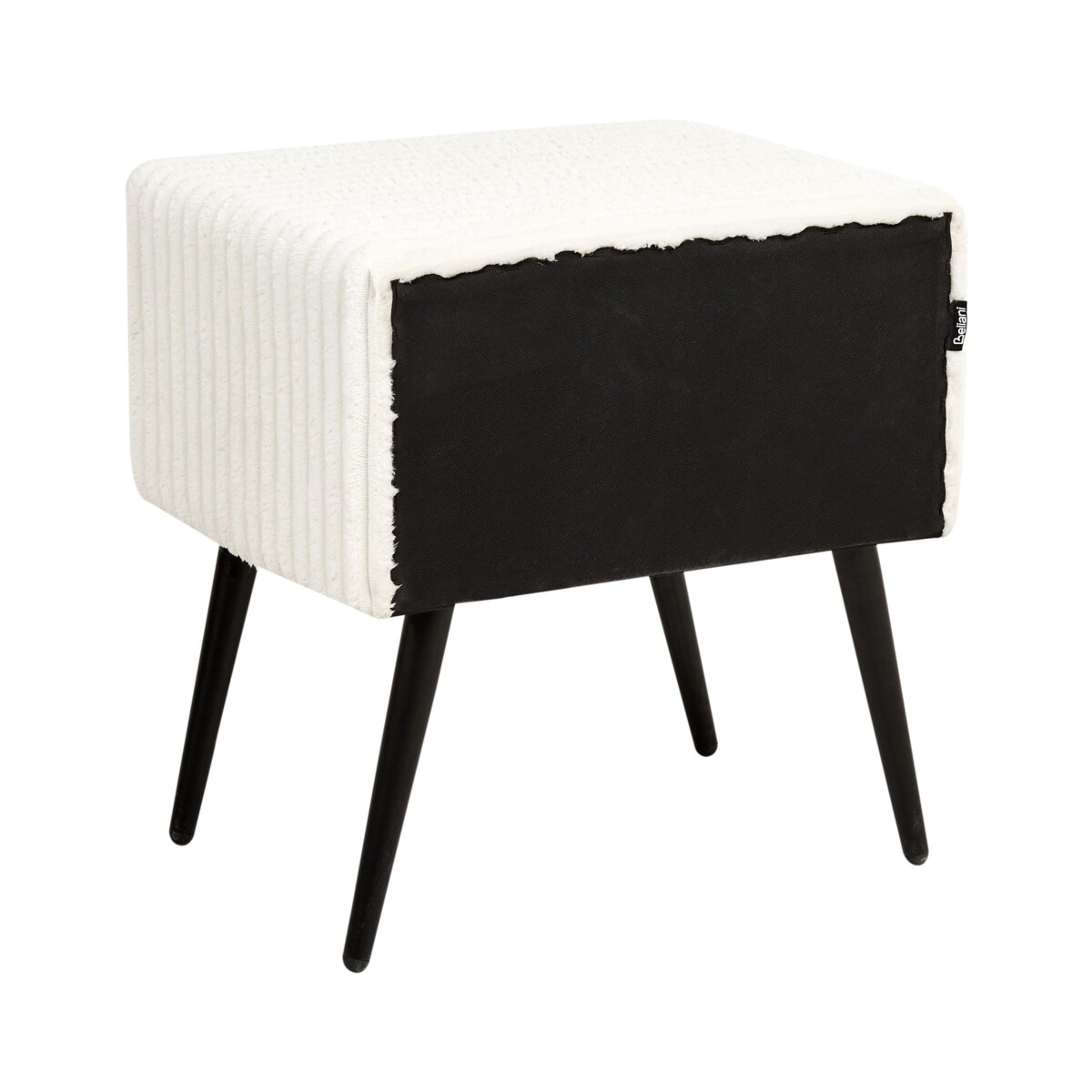 Szafka nocna FLAYAT Sztruks Złamana biel