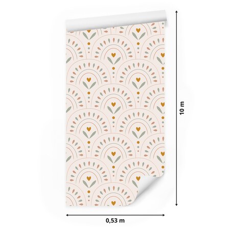 Tapeta Dla Dzieci Kolorowe Wzory w Stylu Boho