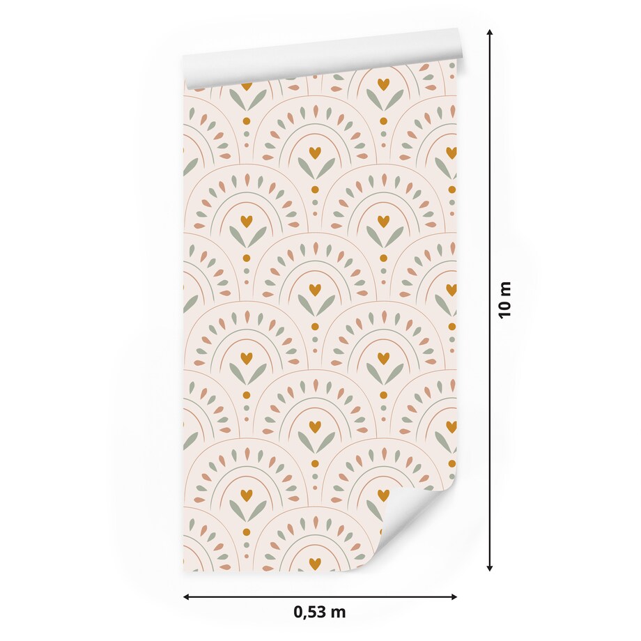 Tapeta Dla Dzieci Kolorowe Wzory w Stylu Boho