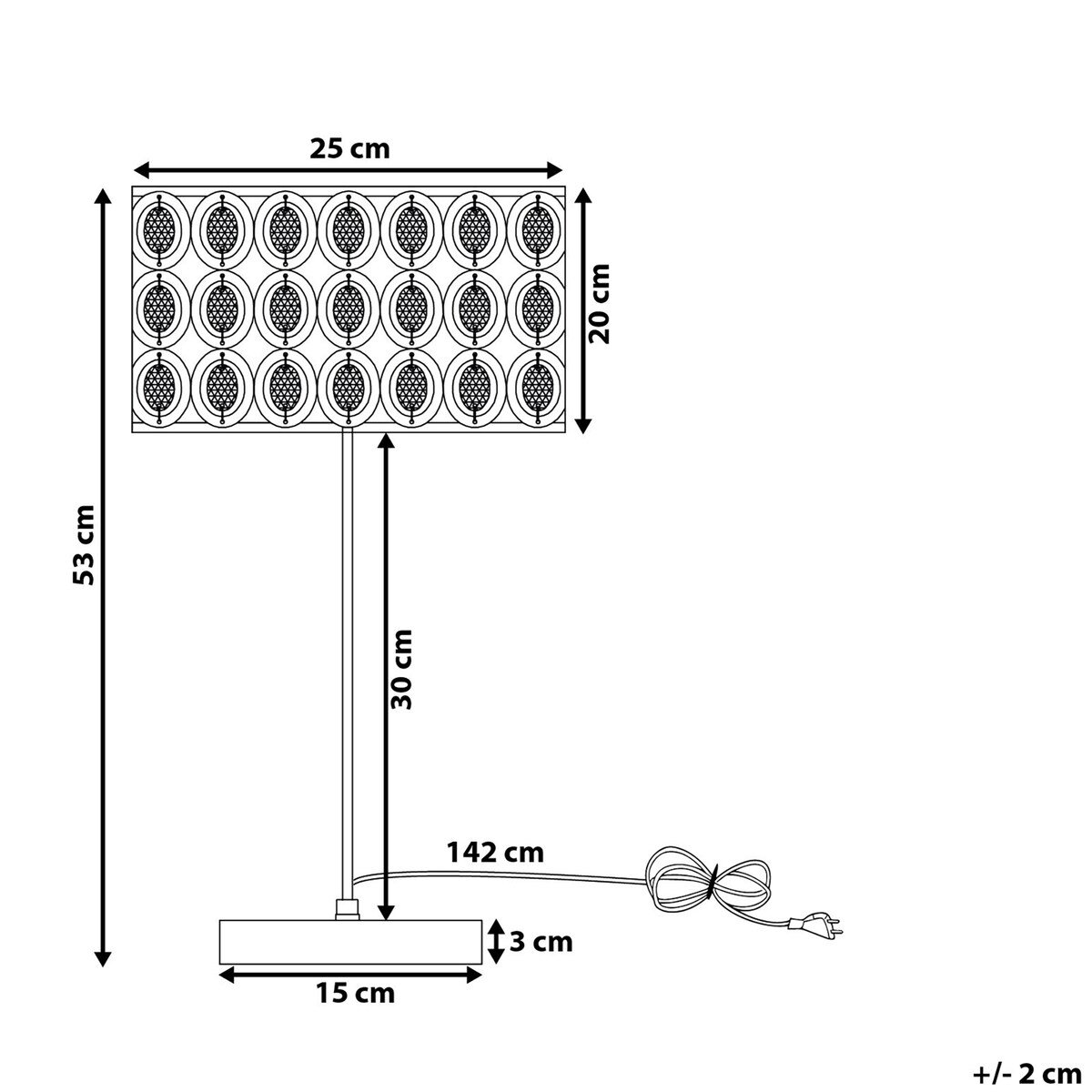 Lampa stołowa TENNA Kryształ Srebrny
