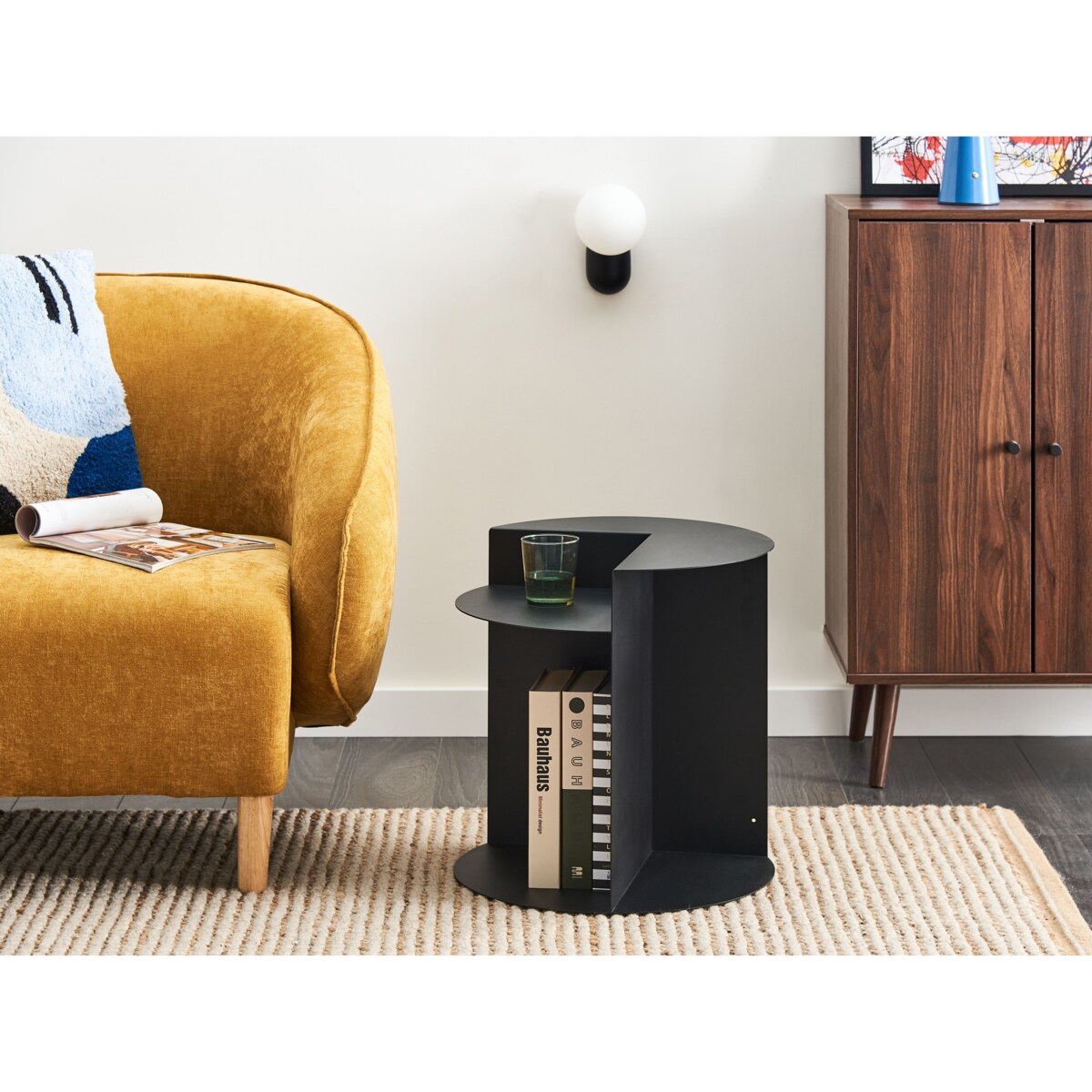 Stolik pomocniczy TAGGART Metal Czarny