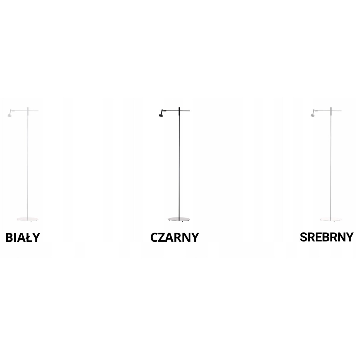 Lampa stojąca podłogowa przegubowa regulowana z abażurem walec 30cm SALIX