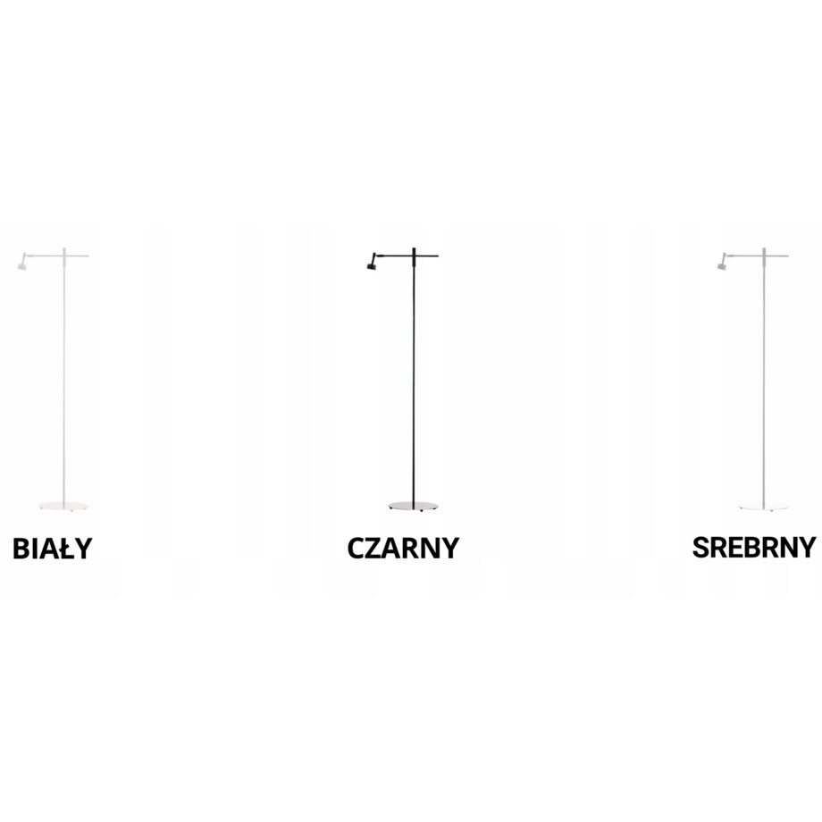 Lampa stojąca podłogowa przegubowa regulowana z abażurem walec 30cm SALIX
