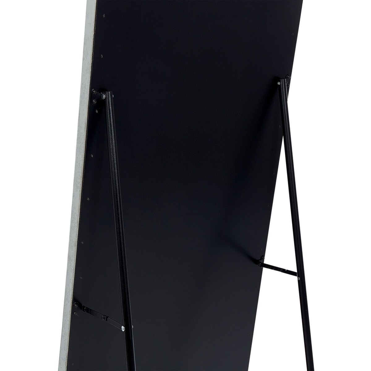 Lustro stojące ekoskóra 50 x 150 cm szare LOCRONAN