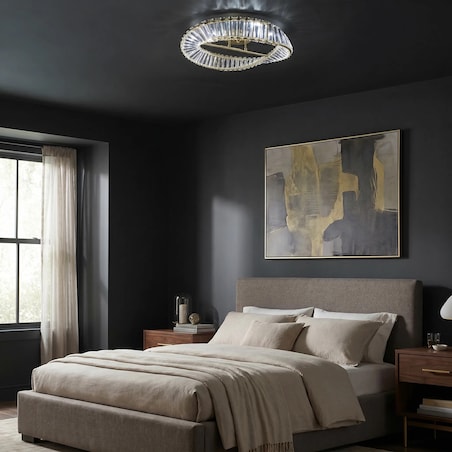 Lampa Sufitowa Swe095-C 50Cm Led Złoty, Metal, Tworzywo Sztuczne