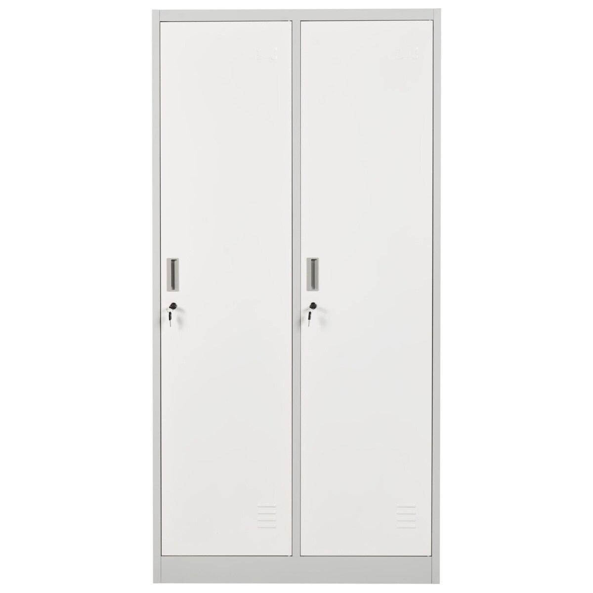 Szafa socjalna ubraniowa dwudrzwiowa ATHLETE Metal Szary/ biały