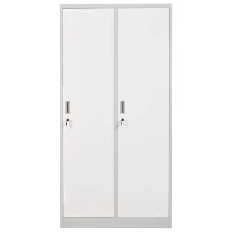 Szafa socjalna ubraniowa dwudrzwiowa ATHLETE Metal Szary/ biały