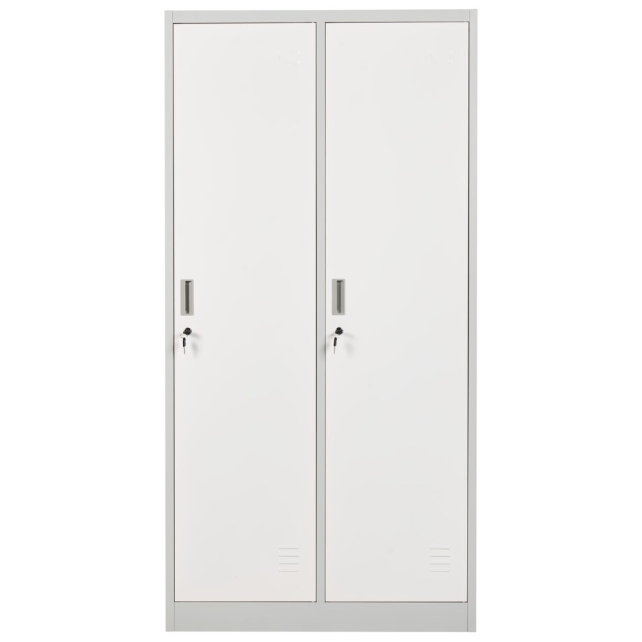 Szafa socjalna ubraniowa dwudrzwiowa ATHLETE Metal Szary/ biały