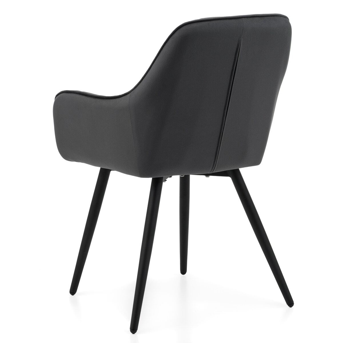 Krzesło tapicerowane COLIN aksamit velvet welur do salonu jadalni szary