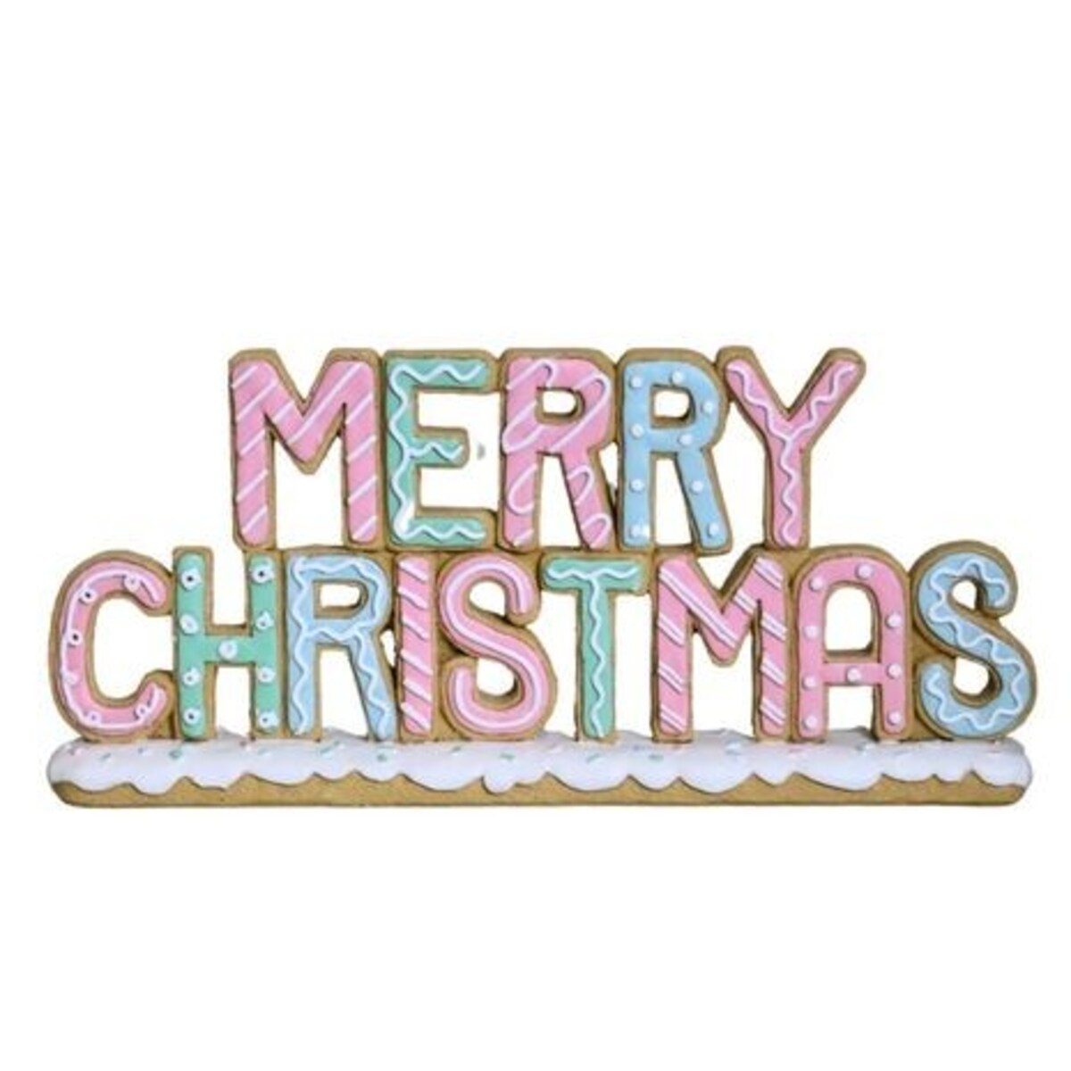 Pastelowy napis MERRY CHRISTMAS 13,5x30,5 cm