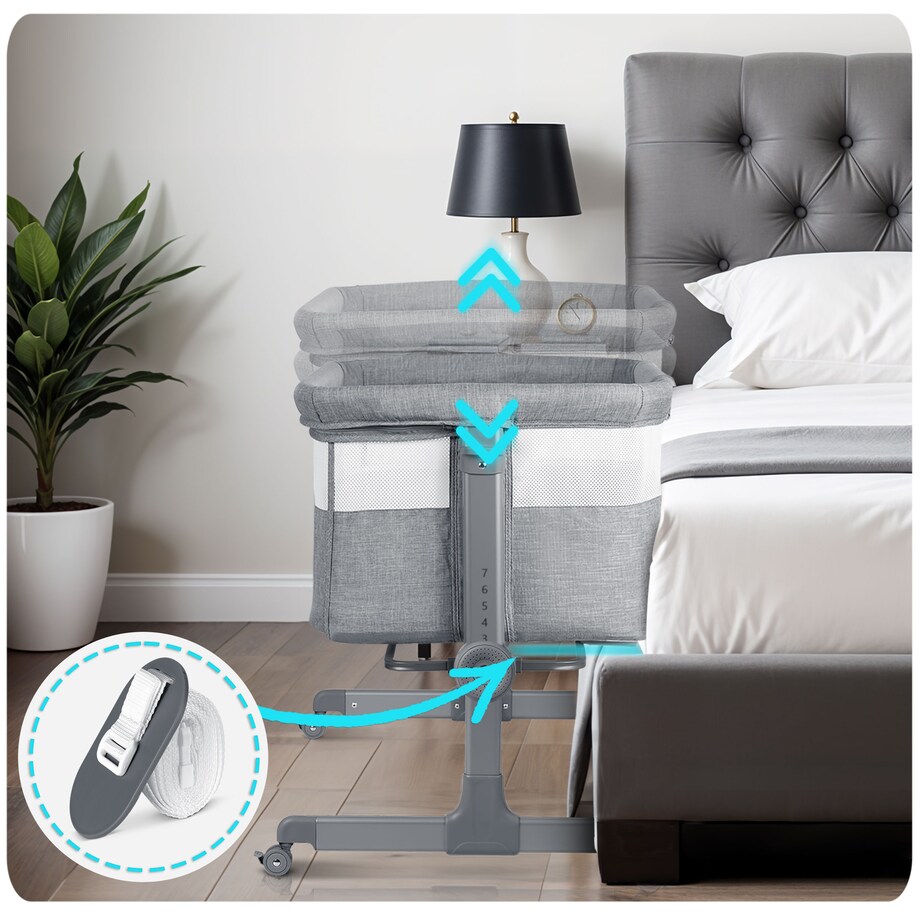 Łóżeczko dziecięce niemowlęce dostawka Nukido składane 0-5m