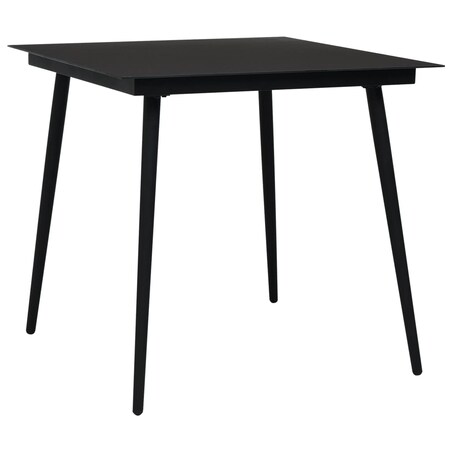 vidaXL 3-częściowy zestaw mebli ogrodowych, rattan PVC, czarny