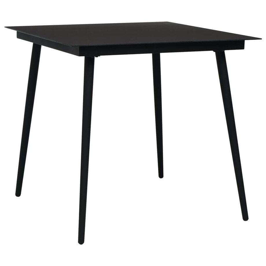 vidaXL 3-częściowy zestaw mebli ogrodowych, rattan PVC, czarny
