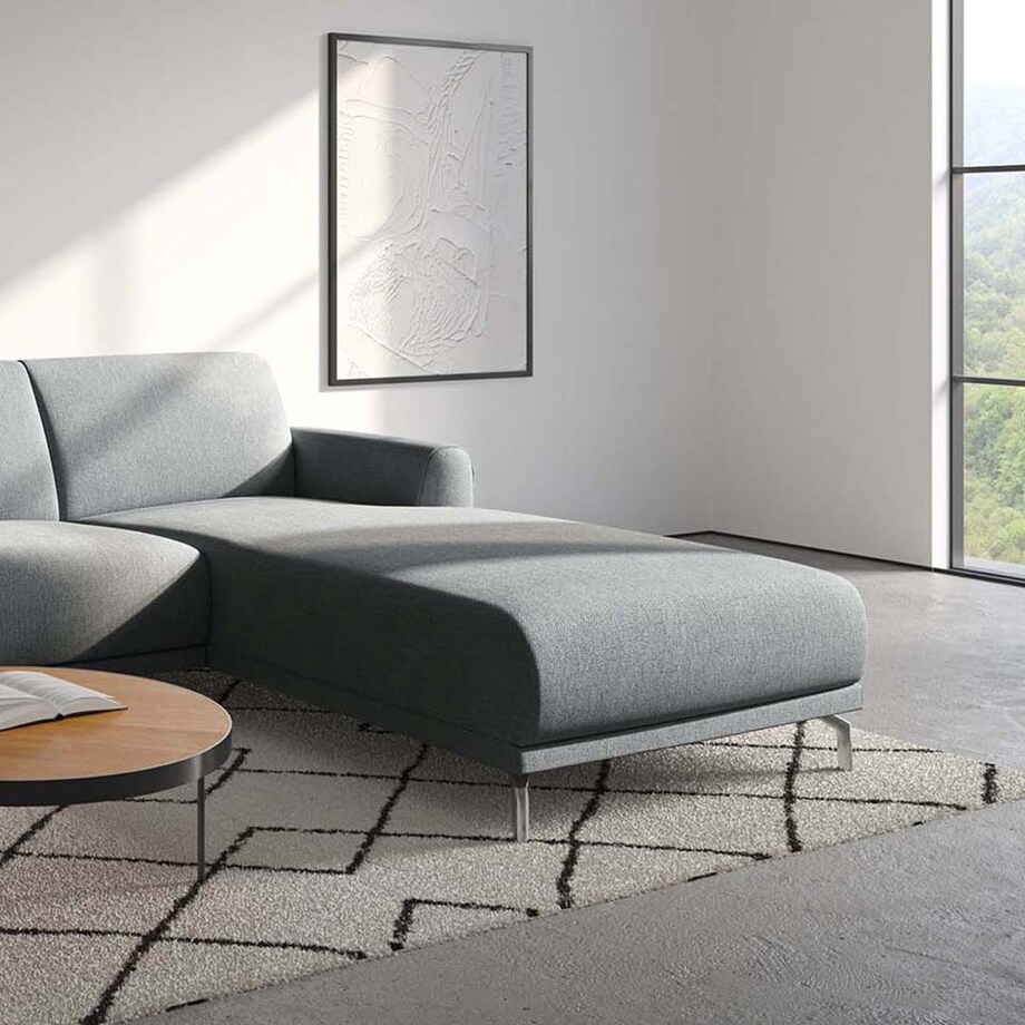 Sofa narożna Puzo - jasnoszara