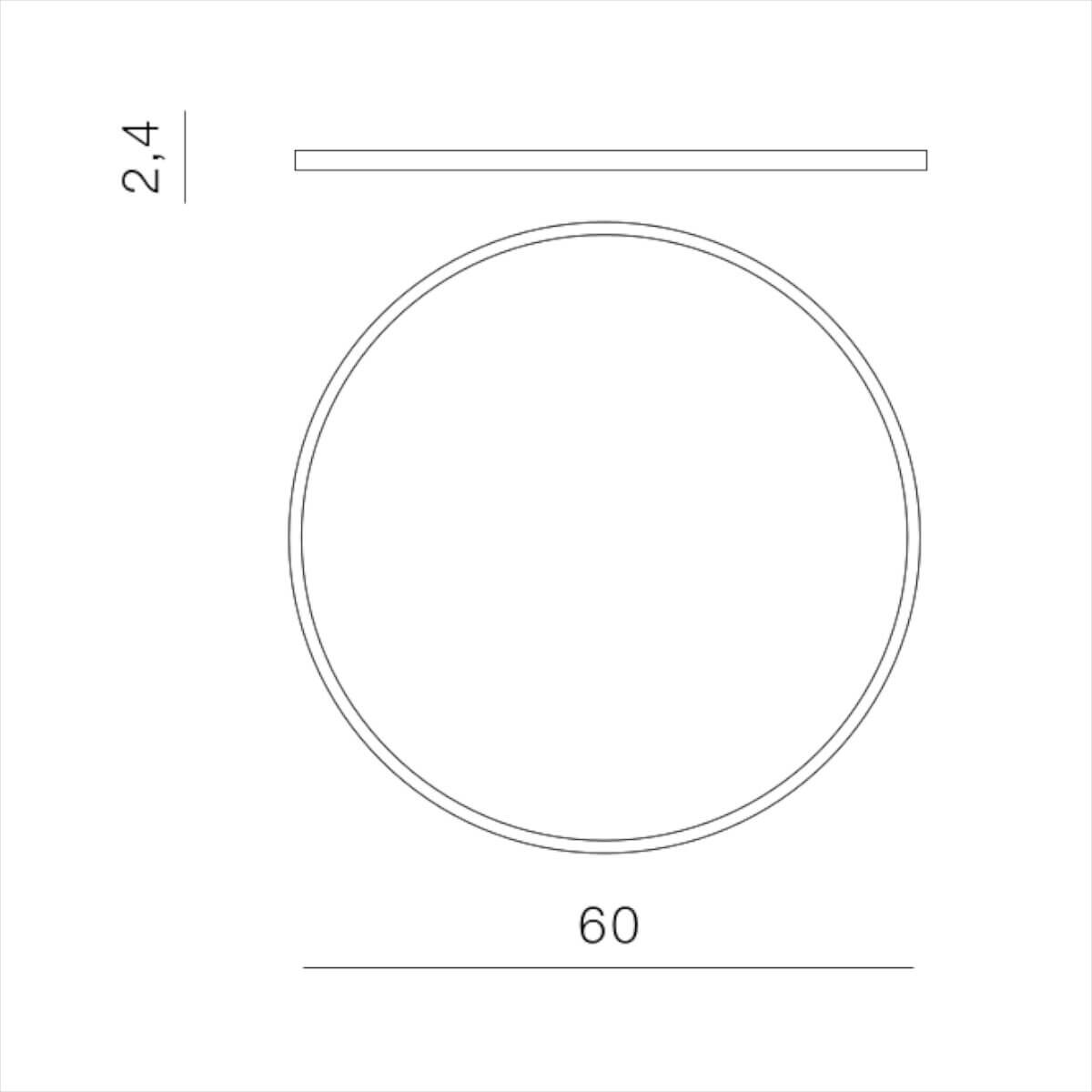 Lampa ledowa sufitowa Panka AZ5370 45W do łazienki czarna