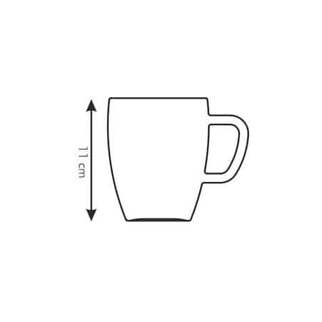 Kubek szklany CREMA 400 ml na kawę herbatę zioła z uchem przezroczyty