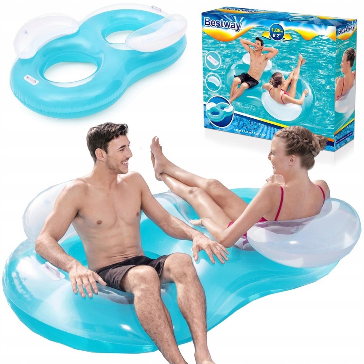 Podwójny pływający fotel 188 x 117 cm Bestway 43009