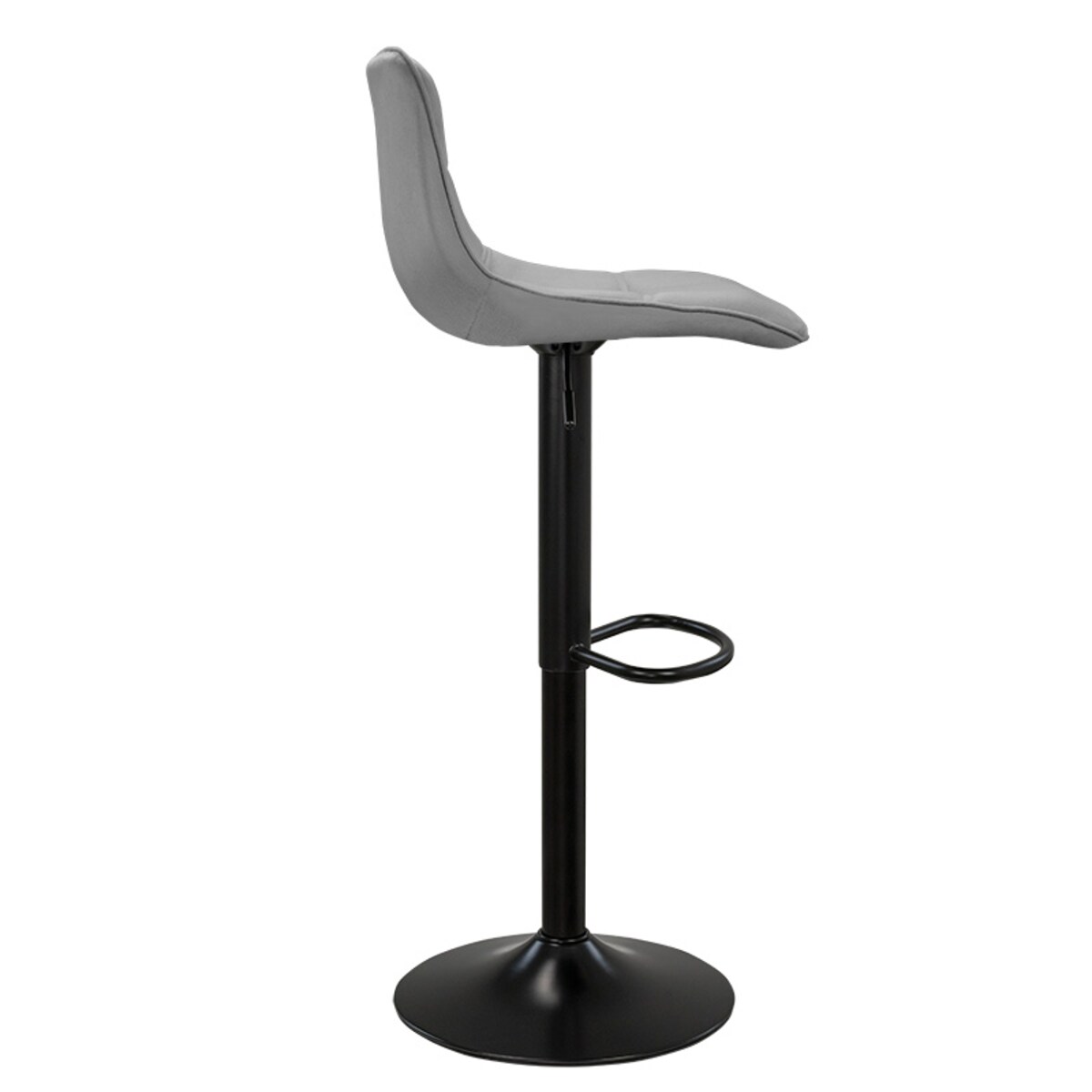 Hoker barowy krzesło tapicerowane welurowe nowoczesne szare