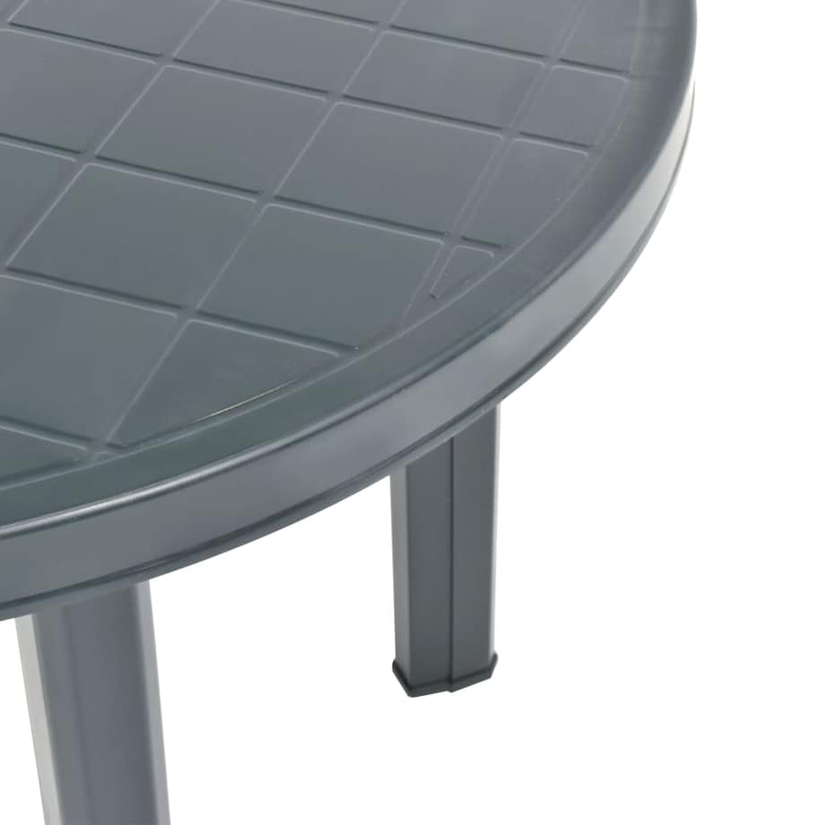 vidaXL Stolik ogrodowy, zielony, 89 cm, plastikowy