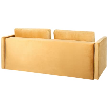 Sofa rozkładana welurowa żółta EKSJO
