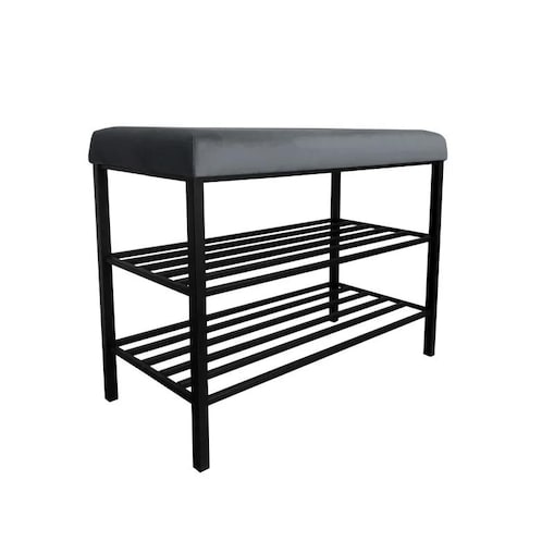 Stojak na buty z siedziskiem GAJA BL14 czarny/szary