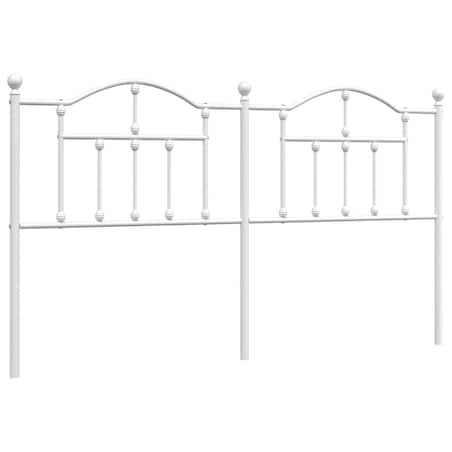 vidaXL Metalowe wezgłowie, białe, 160 cm