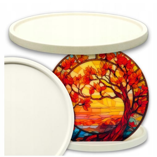 Taca okrągła dekoracyjna / Podstawka biała M