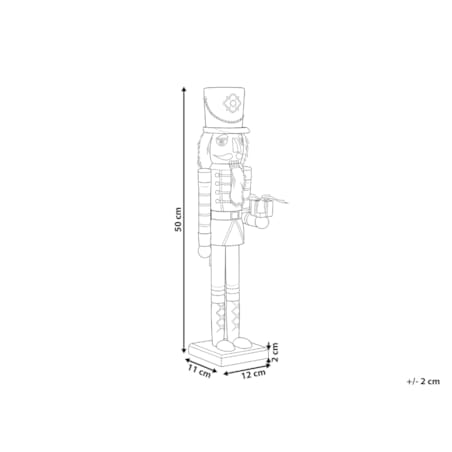 Figurka dekoracyjna RODSJON Dziadek do orzechów 50 cm Czerwony