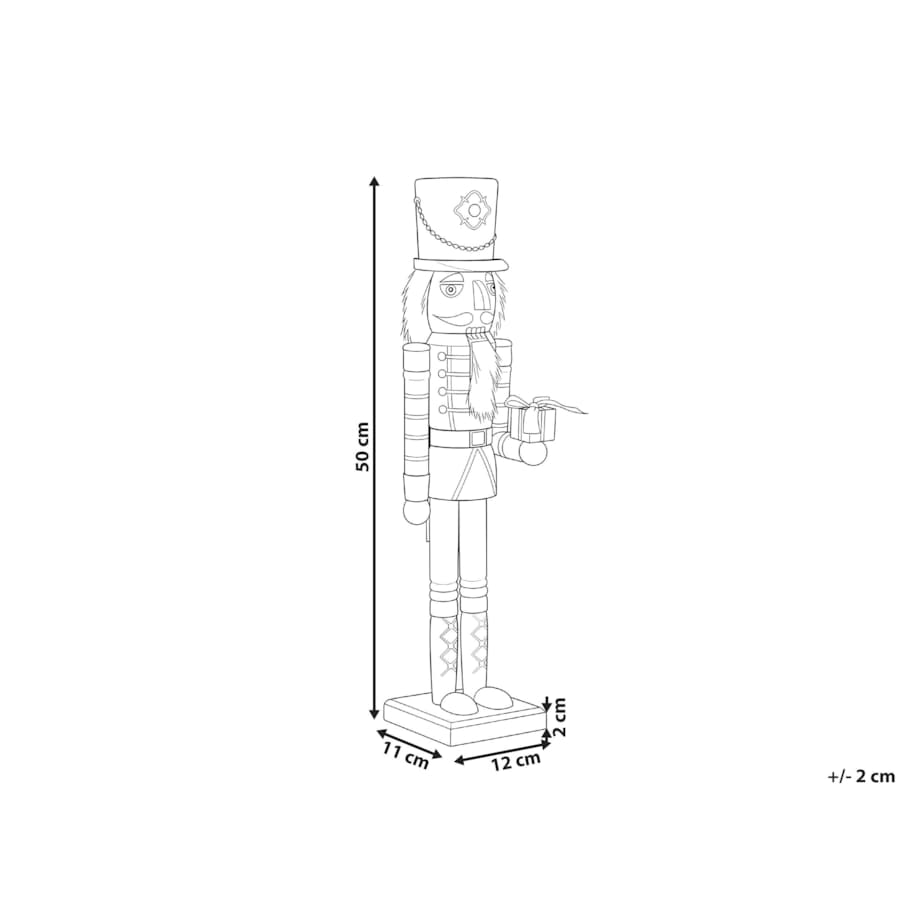 Figurka dekoracyjna RODSJON Dziadek do orzechów 50 cm Czerwony
