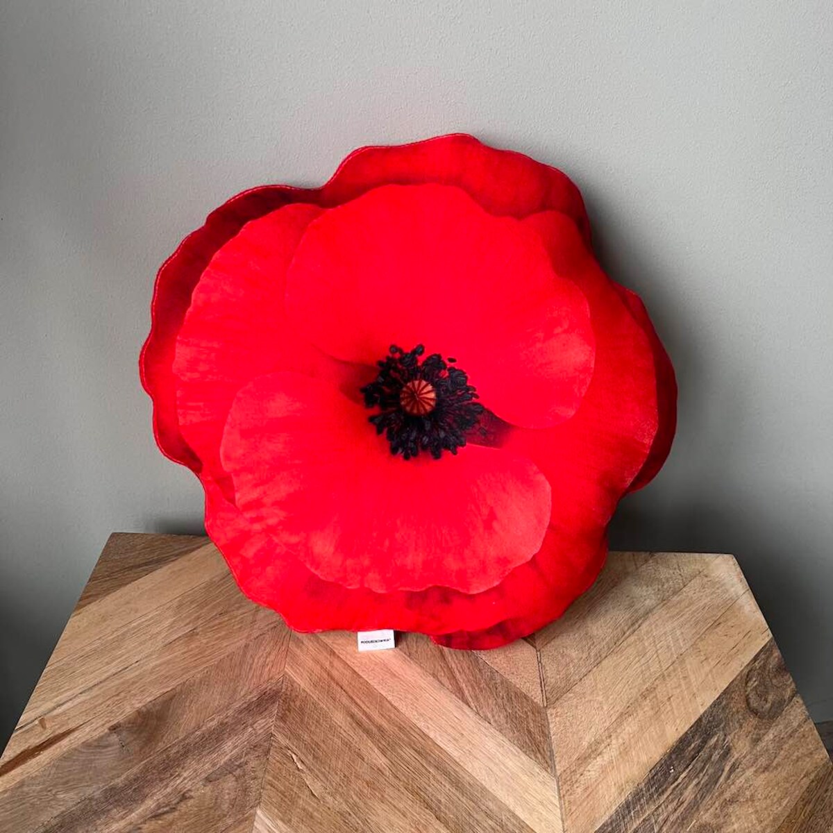 Poduszka mały czerwony Mak polny kwiaty polne